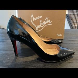 Christian Louboutin 36.5 Pigalle 85 Black Patent